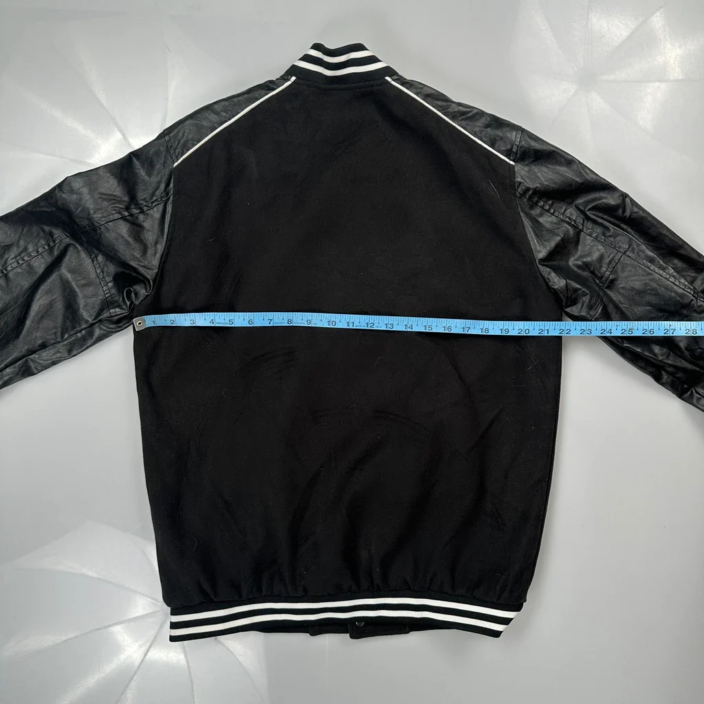 Unbranded Varsity Jacket - No Size Black Leather - Image 3