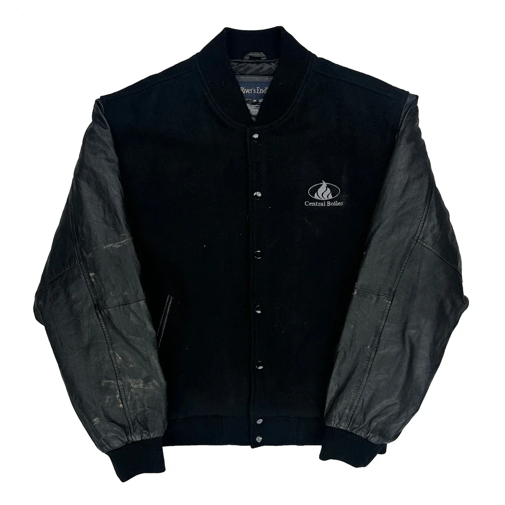 Unbranded Varsity Jacket - XL Black Leather