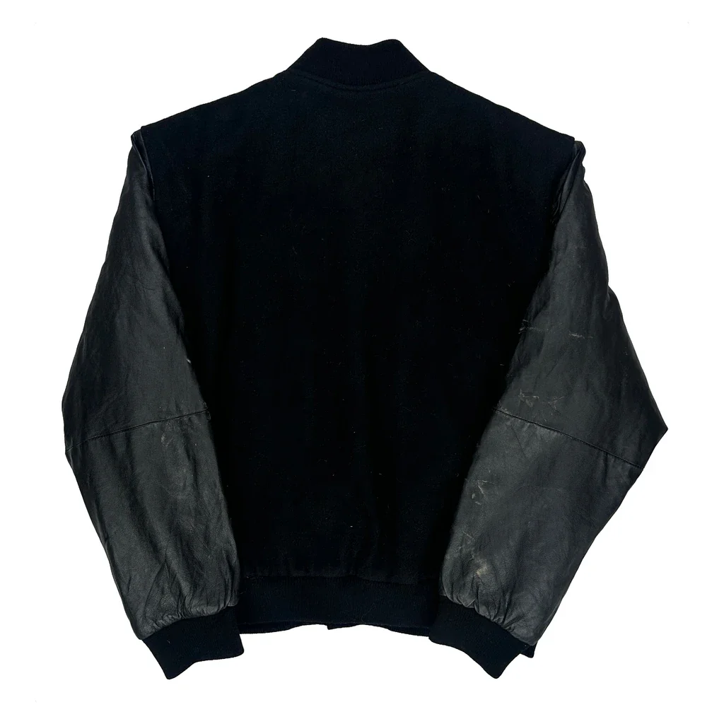 Unbranded Varsity Jacket - XL Black Leather - Image 2