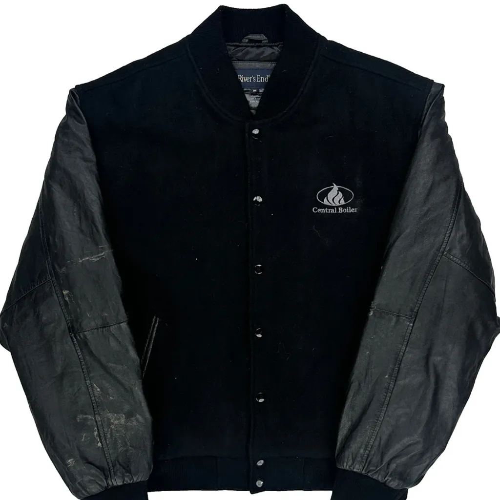 Unbranded Varsity Jacket - XL Black Leather - Image 4