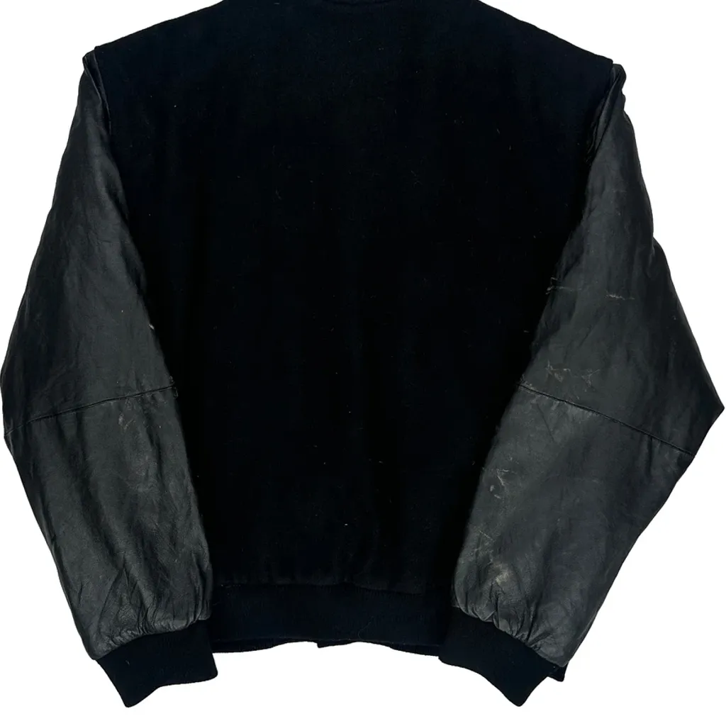 Unbranded Varsity Jacket - XL Black Leather - Image 7