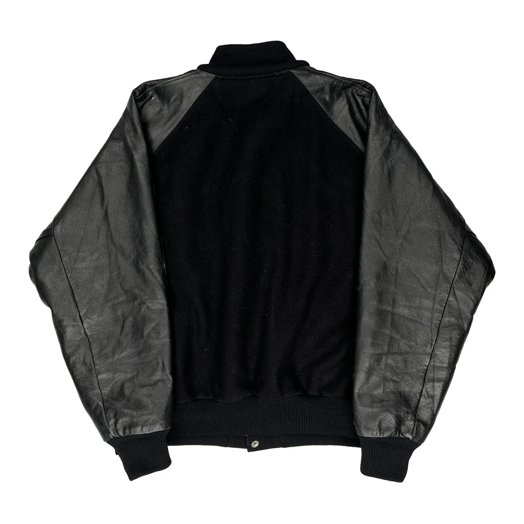 Unbranded College Varsity Jacket - 2XL Black Leather - Image 2