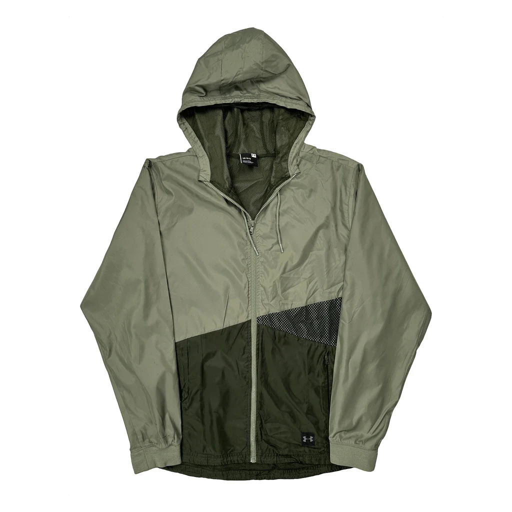 Under Armour Windbreaker - Large Green Polyester