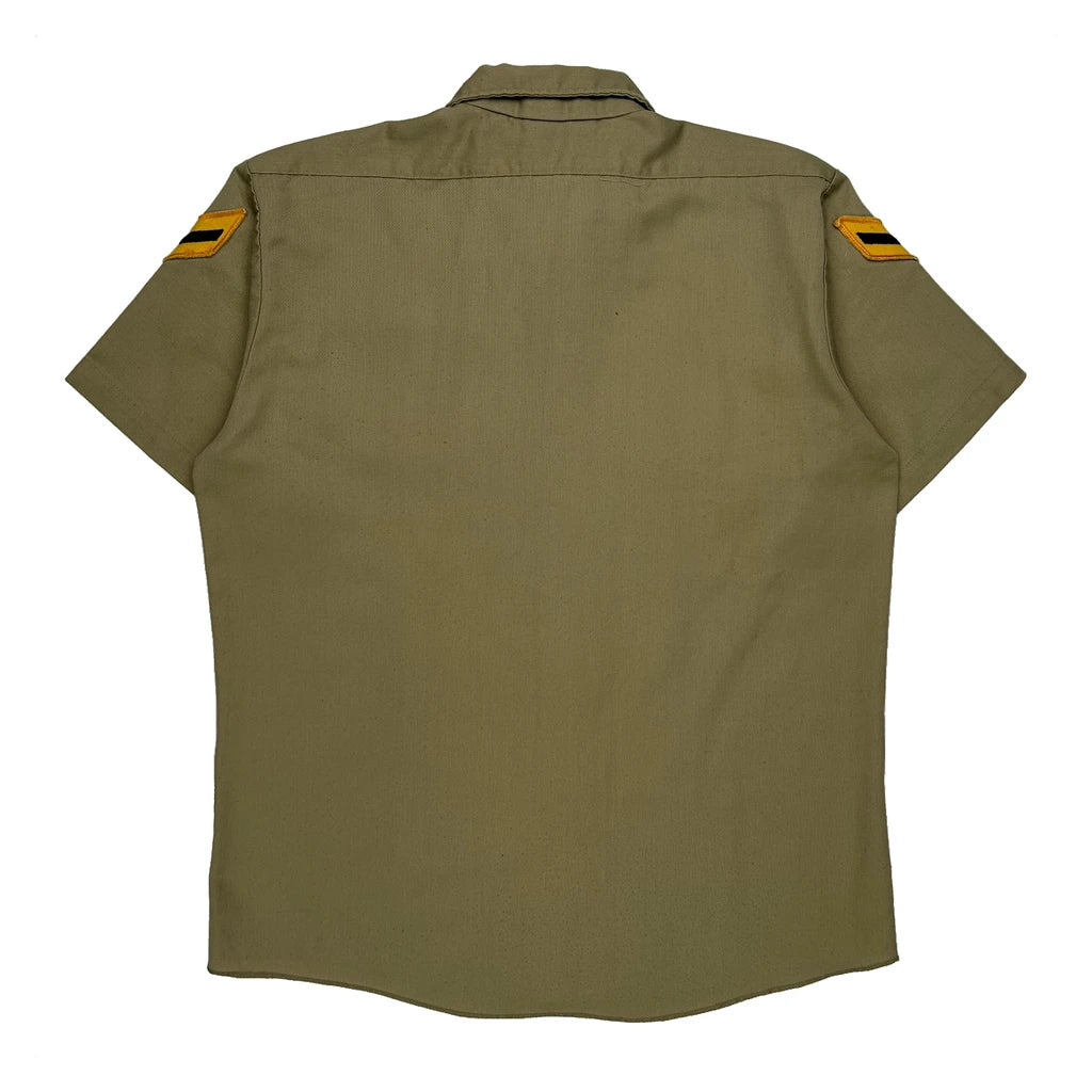 Uniform Dickies Short Sleeve Shirt - Large Khaki Cotton - Image 2