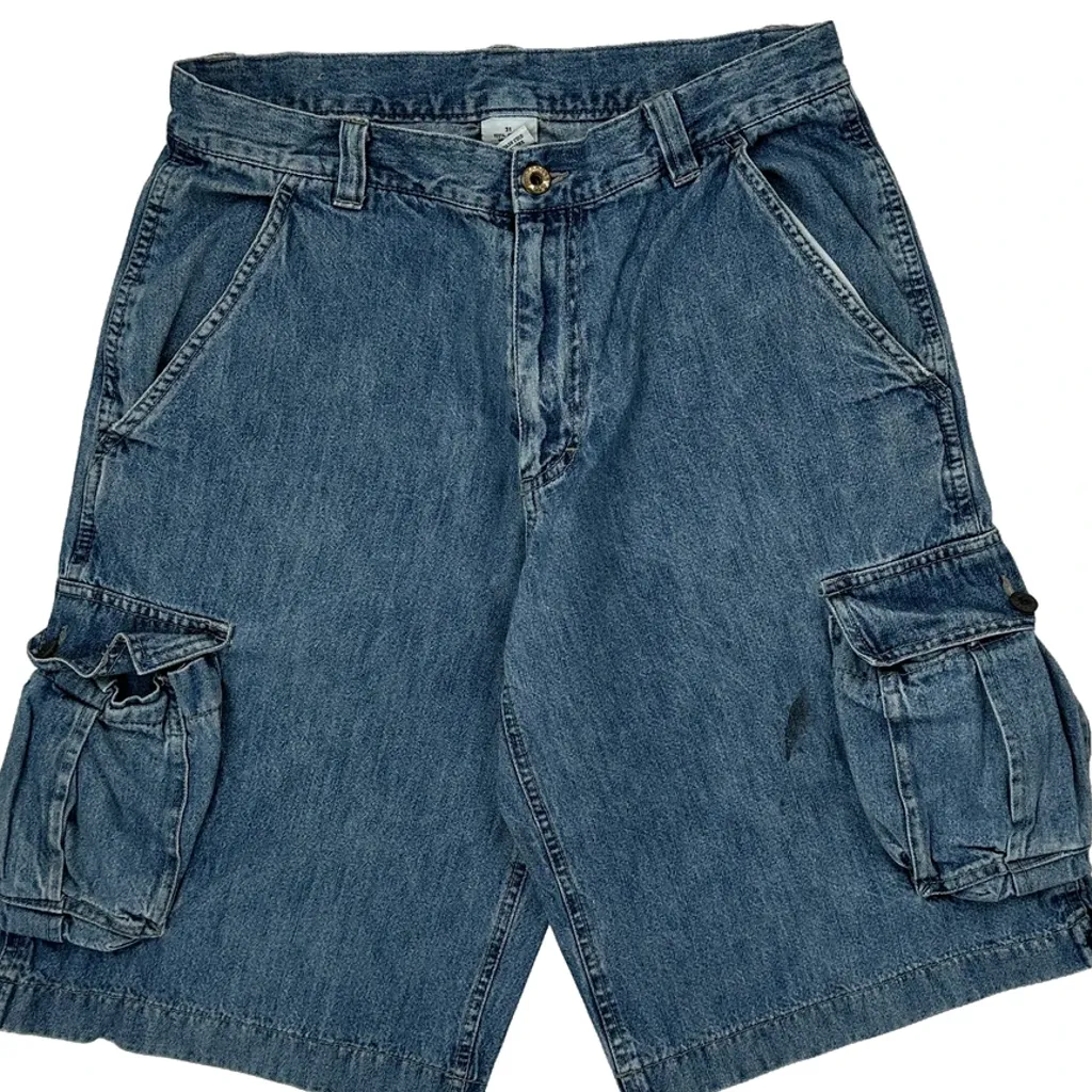 Union Bay Cargo Shorts - 29W 12L Blue Cotton - Image 10