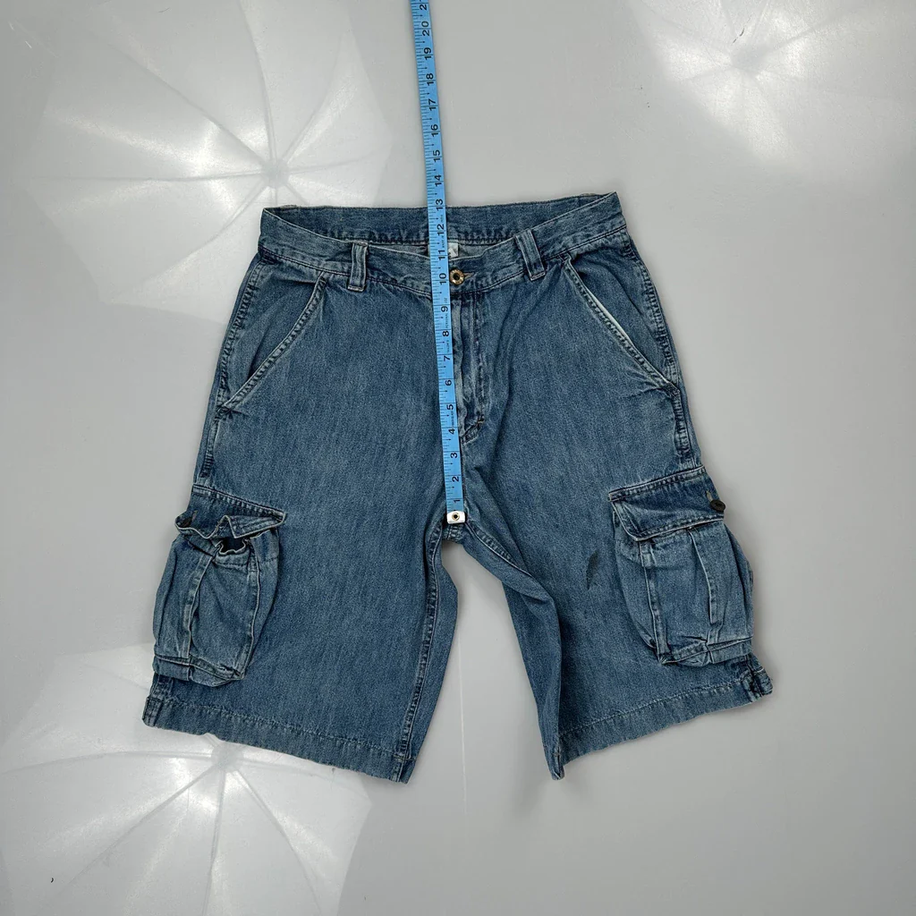 Union Bay Cargo Shorts - 29W 12L Blue Cotton - Image 4