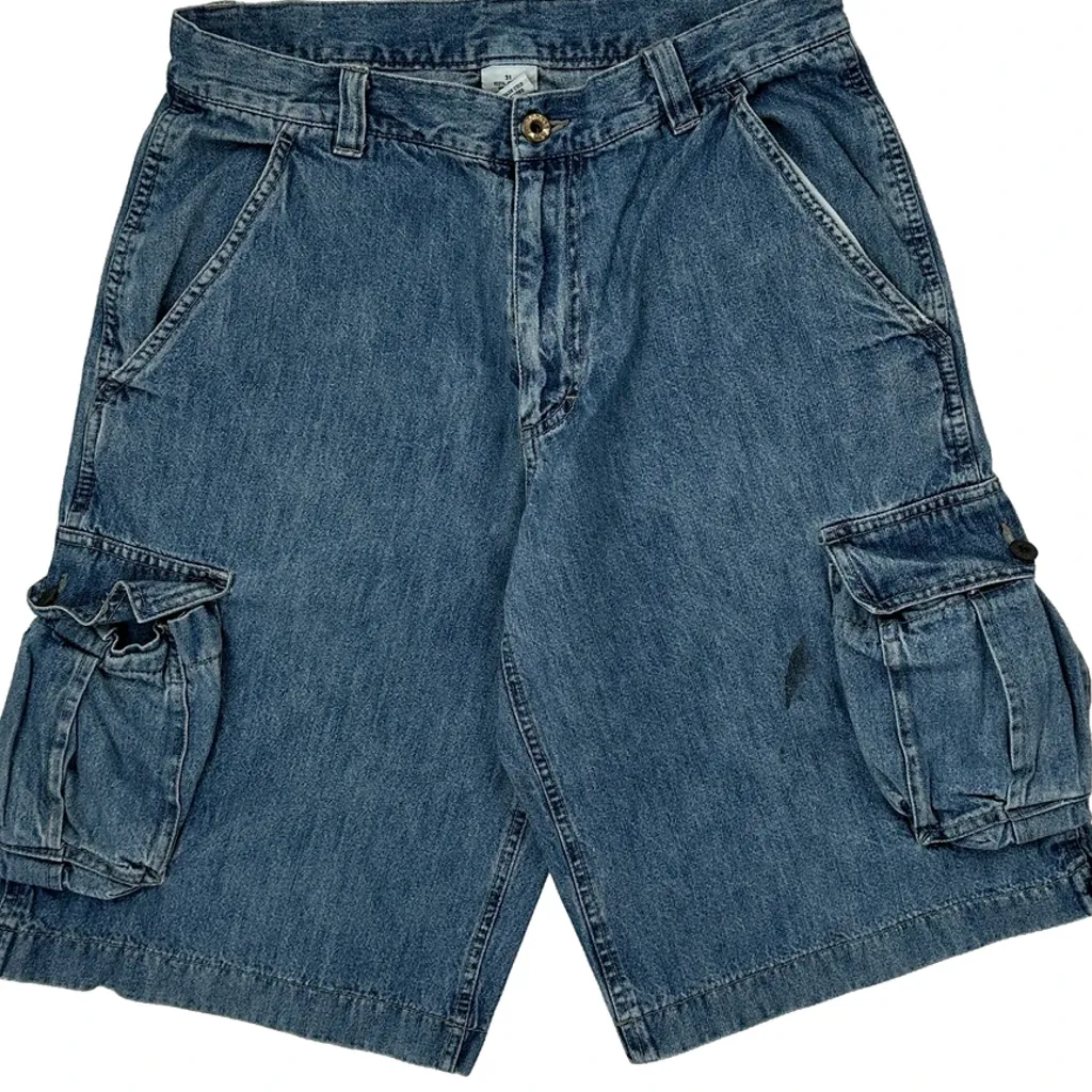 Union Bay Cargo Shorts - 29W 12L Blue Cotton - Image 9