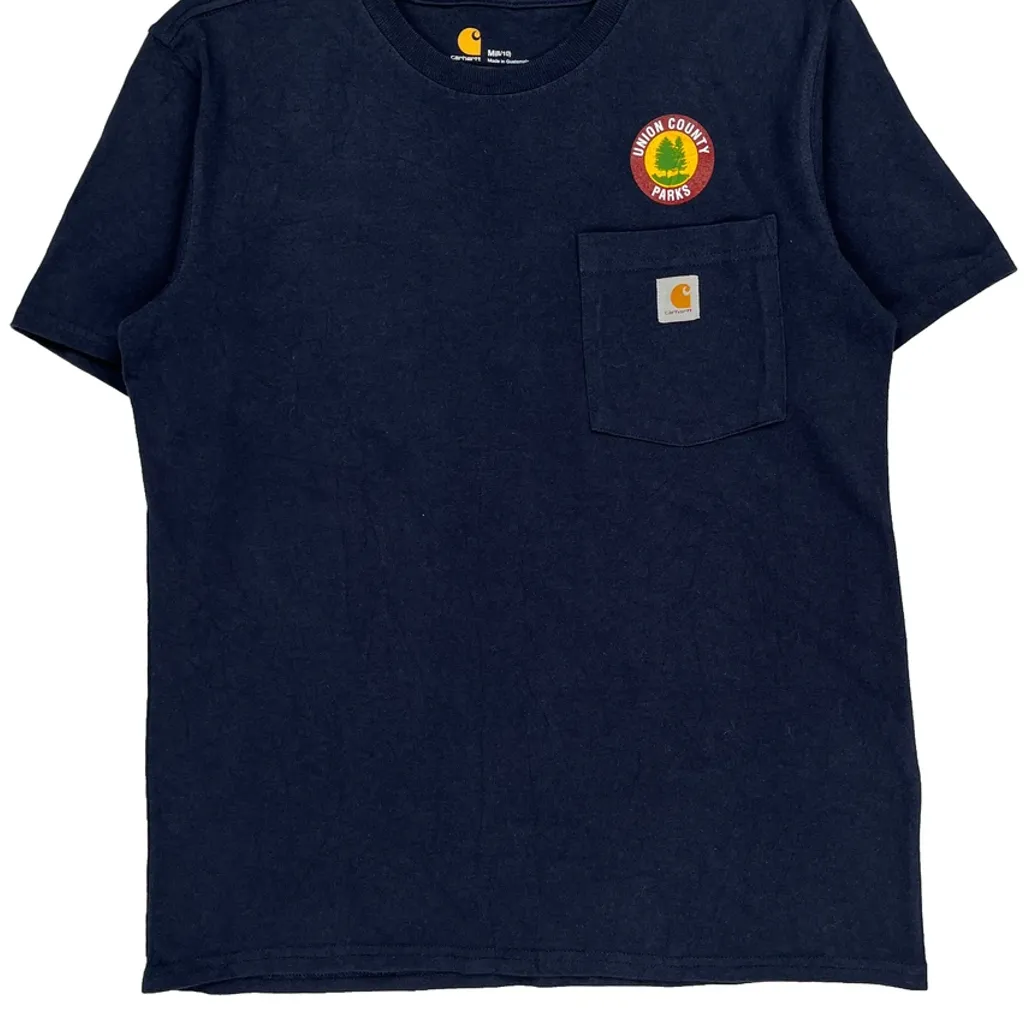 Union County Parks Carhartt T-Shirt - Medium Navy Cotton - Image 4