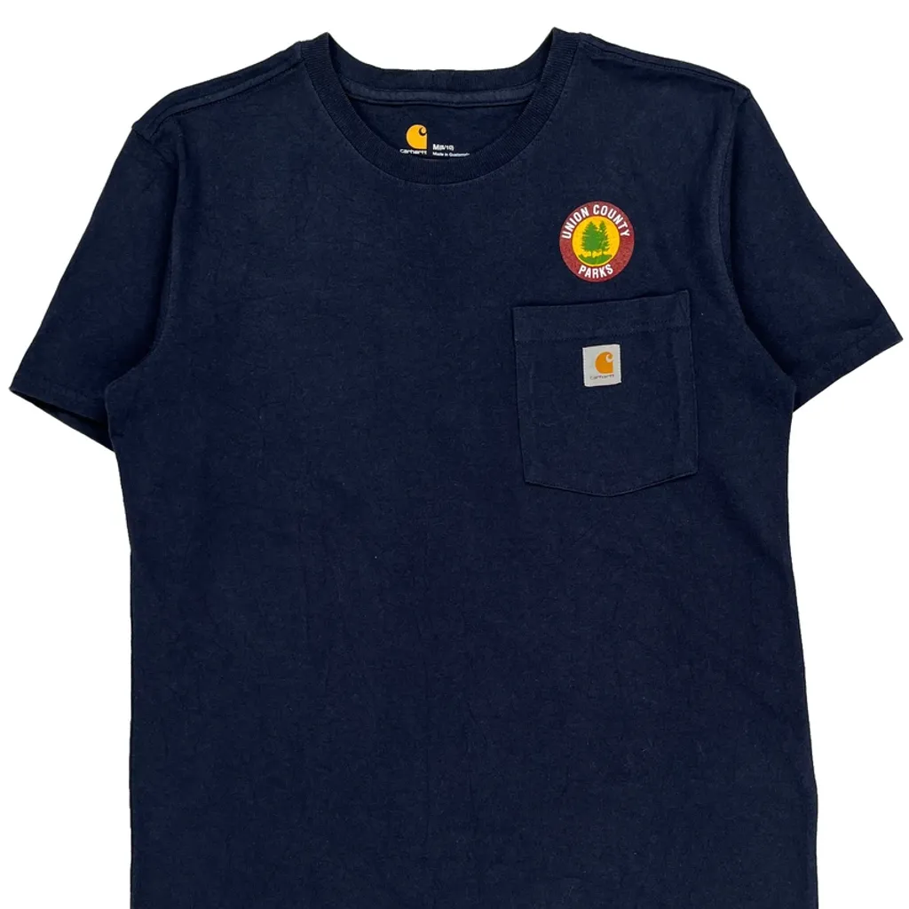 Union County Parks Carhartt T-Shirt - Medium Navy Cotton - Image 5