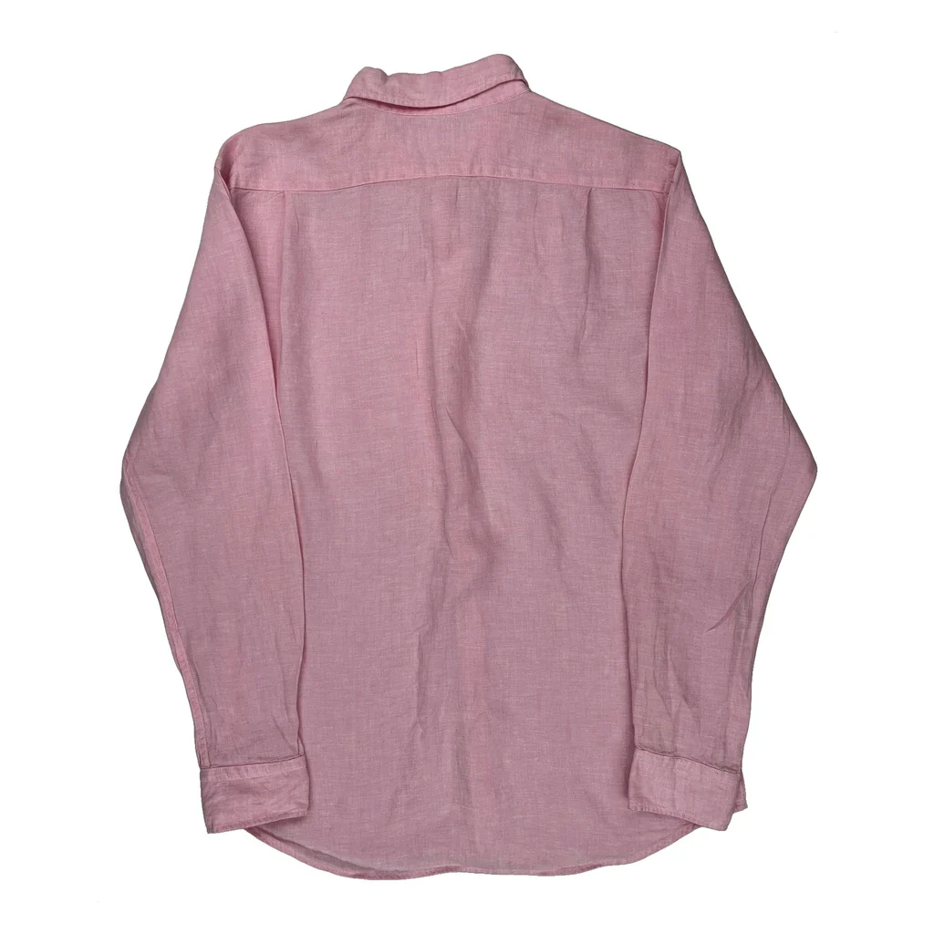 Uniqlo Shirt - Large Pink Linen - Image 2
