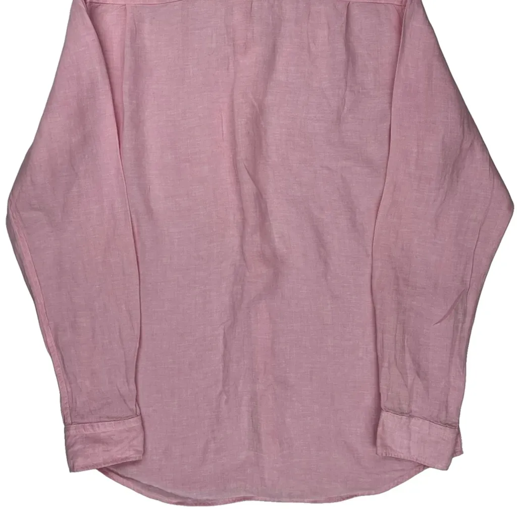Uniqlo Shirt - Large Pink Linen - Image 6