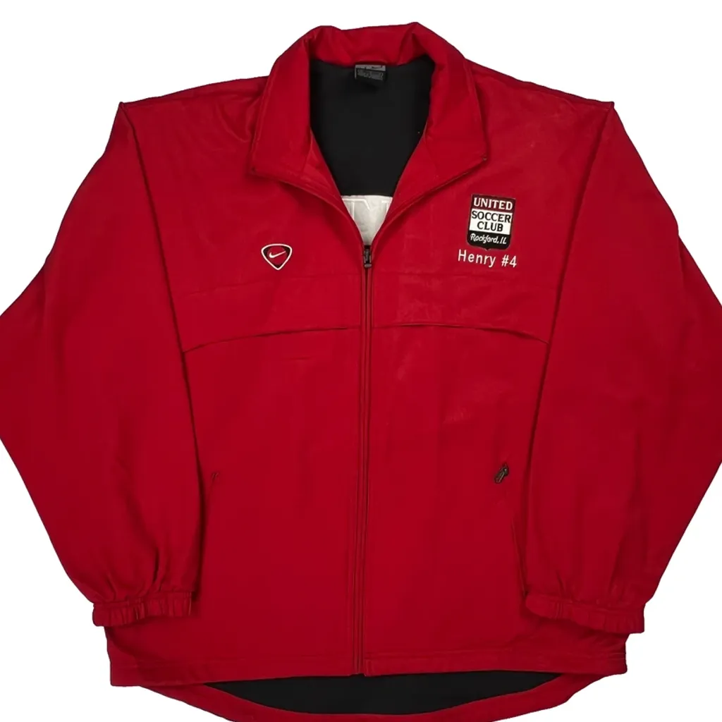 United Soccer Club Nike Track Jacket - Medium Red Polyester - Image 4