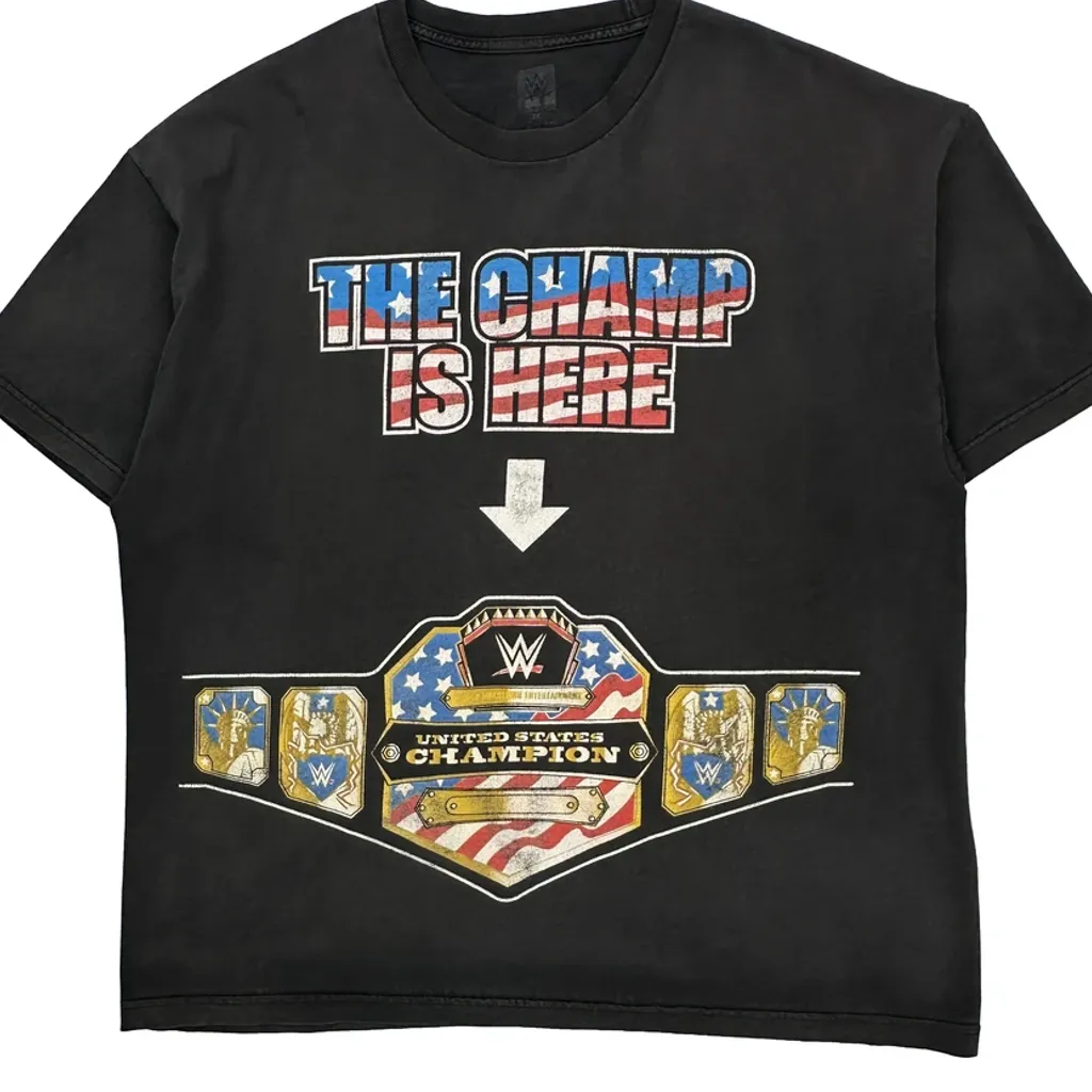 United States Champion Wwe Graphic T-Shirt - 2XL Black Cotton - Image 5
