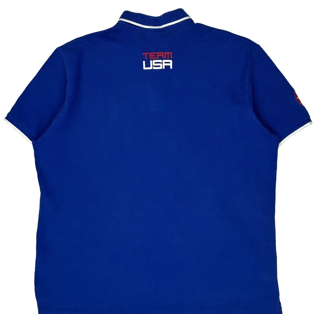 United States Olympic Team Polo By Ralph Lauren Graphic Polo Shirt - XL Blue Cotton - Image 6