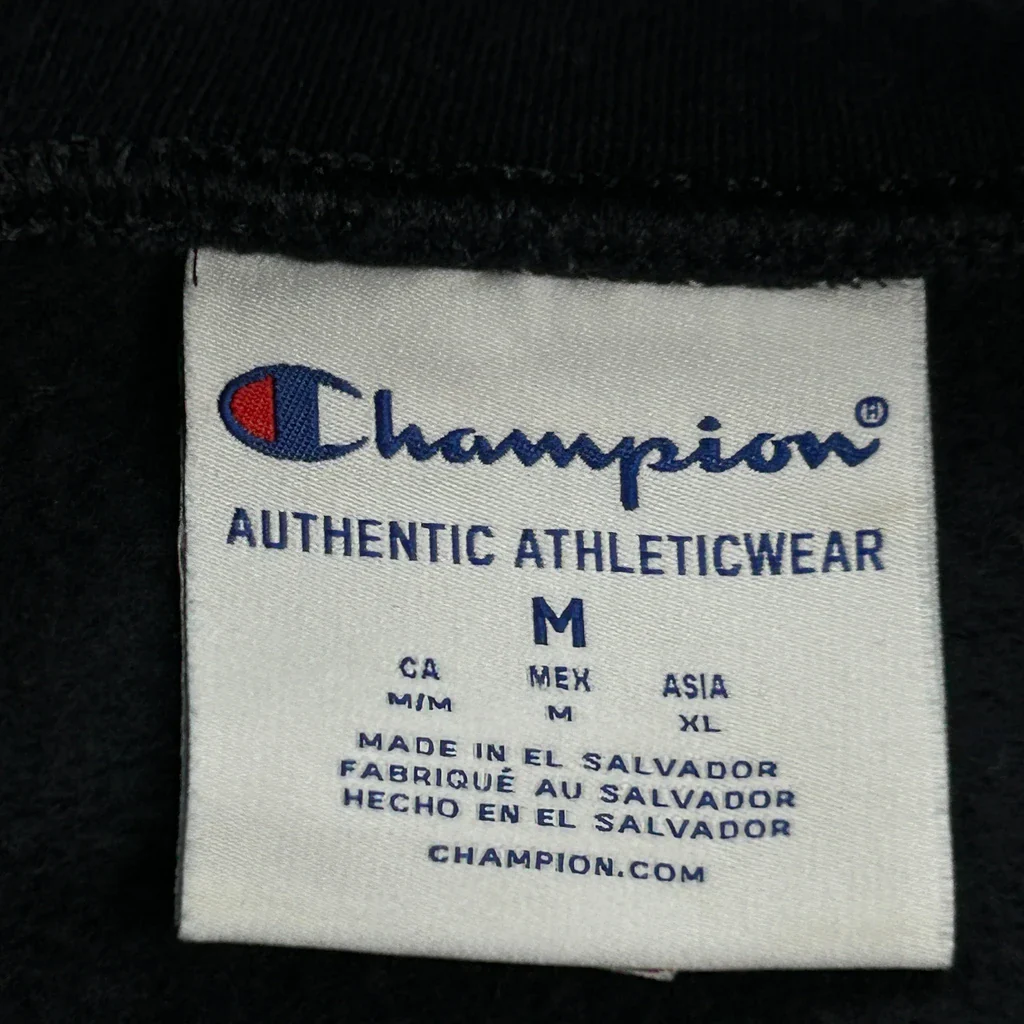 University Of Akron Champion College Sweatshirt - Medium Navy Cotton - Image 3