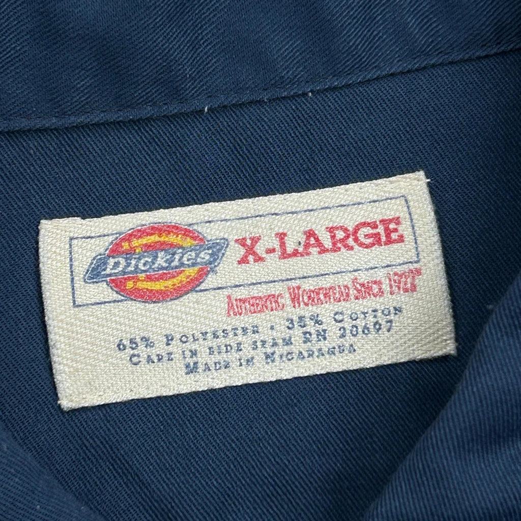 University Of Alabama Dickies College Short Sleeve Shirt - XL Blue Polyester - Image 3