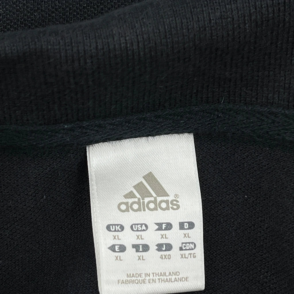 University Of Albany Football Adidas Football Long Sleeve Polo Shirt - XL Black Cotton - Image 3