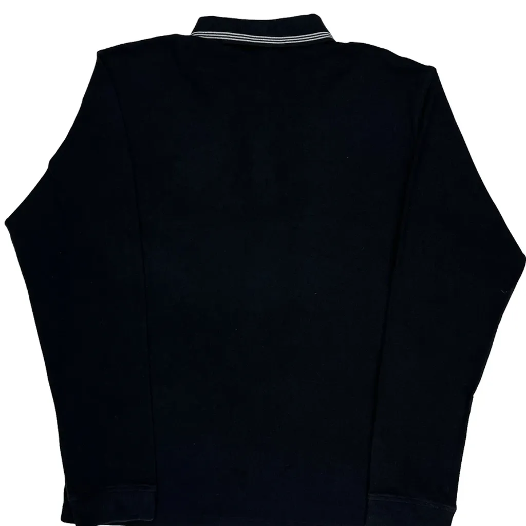 University Of Albany Football Adidas Football Long Sleeve Polo Shirt - XL Black Cotton - Image 7