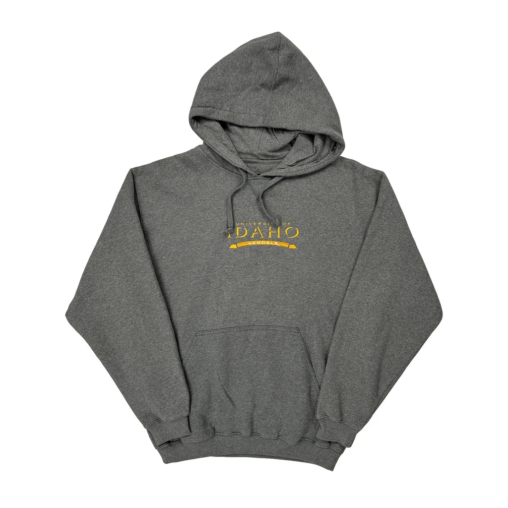 University Of Idaho Vandals Gear College Hoodie - Medium Grey Cotton Blend