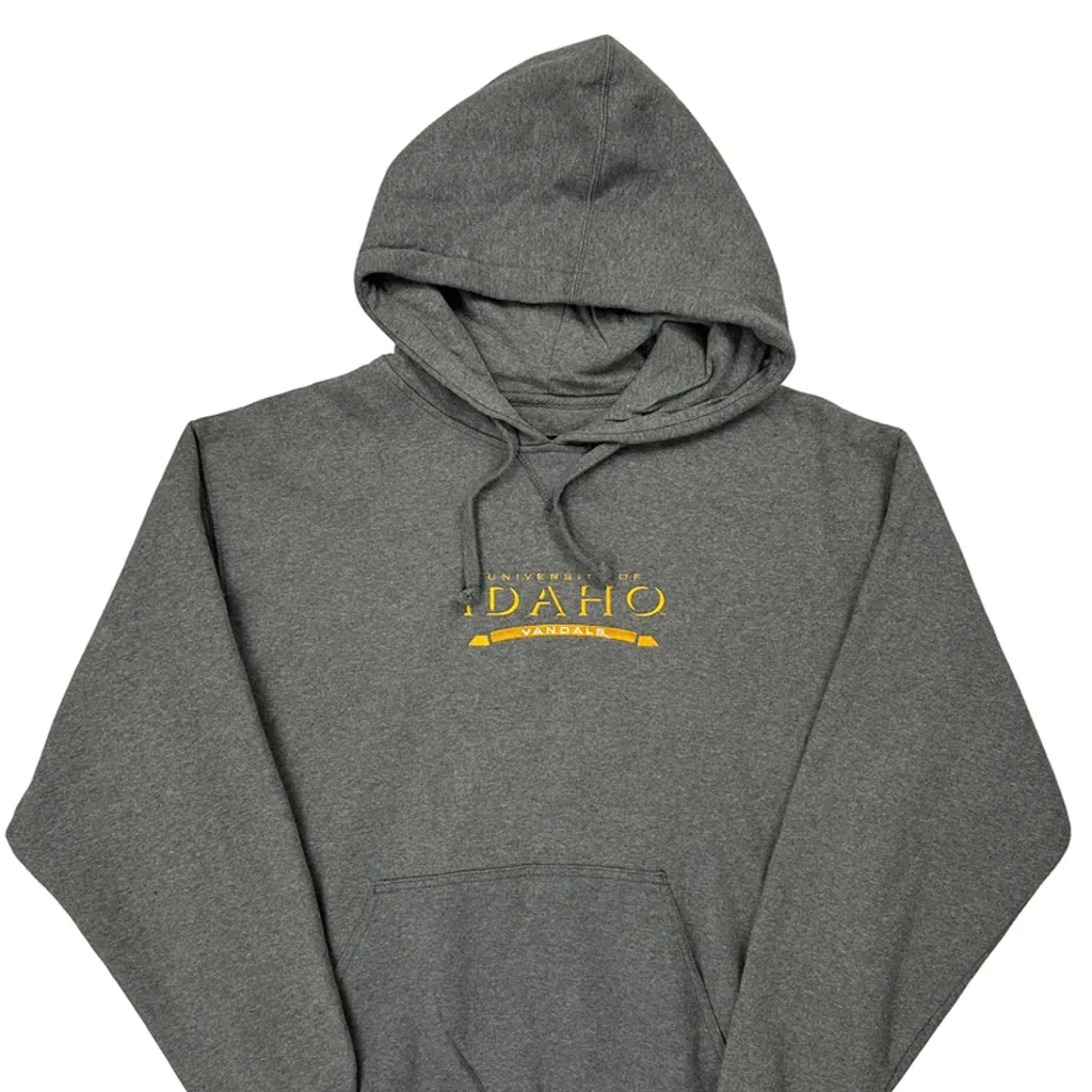University Of Idaho Vandals Gear College Hoodie - Medium Grey Cotton Blend - Image 5