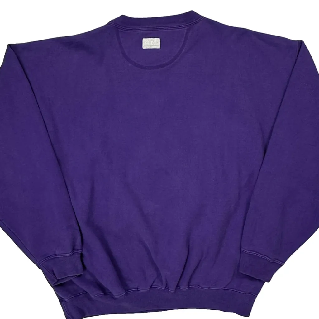 University Of Wisconsin Stevens Point Gear College Sweatshirt - XL Purple Cotton Blend - Image 6
