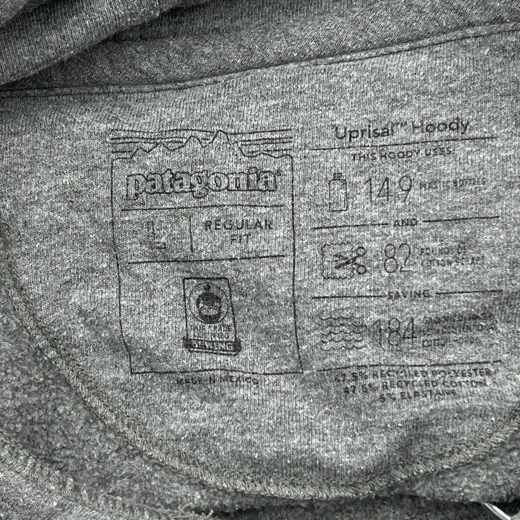 Uprisal Hoody Patagonia Graphic Hoodie - Medium Gray Polyester - Image 3