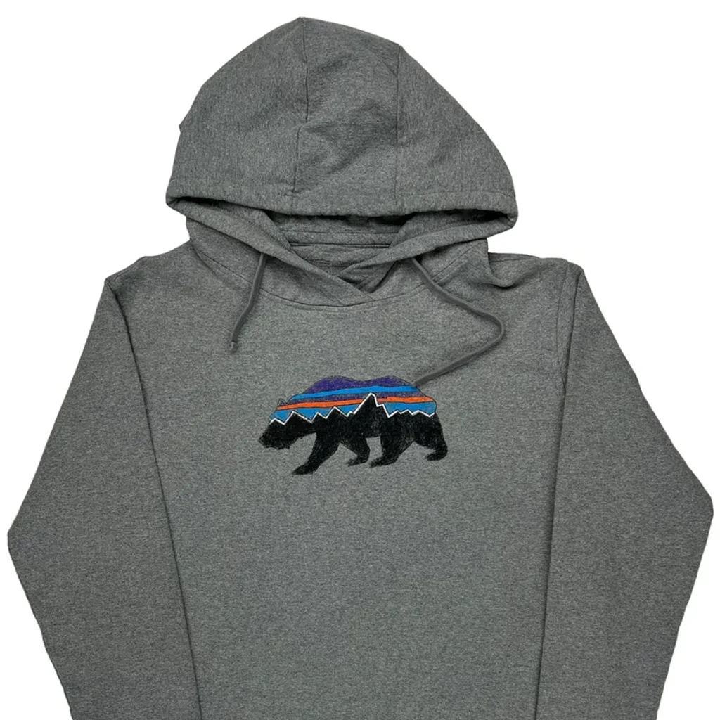 Uprisal Hoody Patagonia Graphic Hoodie - Medium Gray Polyester - Image 4