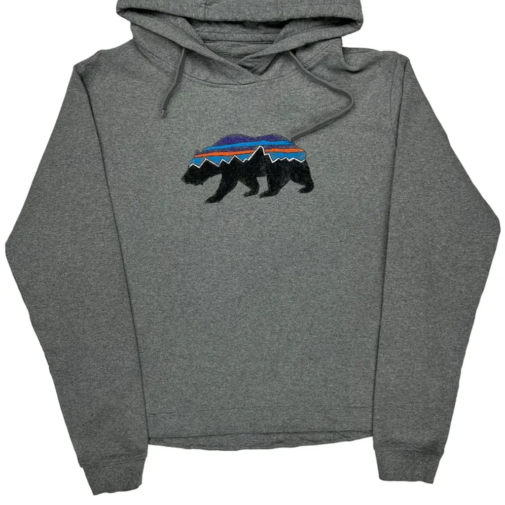 Uprisal Hoody Patagonia Graphic Hoodie - Medium Gray Polyester - Image 5