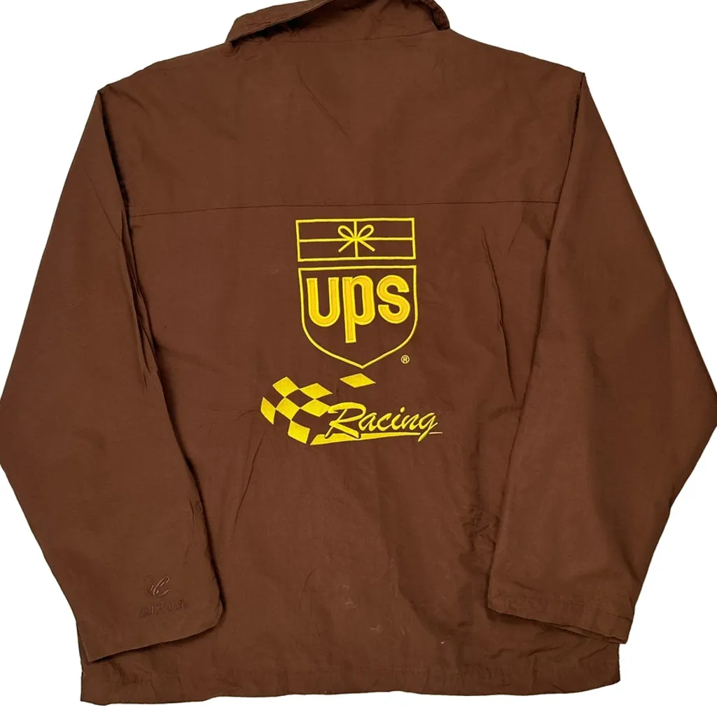 Ups Racing Chase Authentics Graphic Jacket - Large Brown Nylon - Image 7
