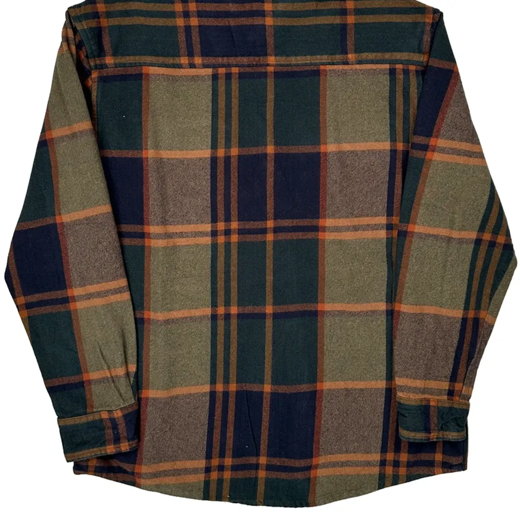 Urban Heritage Checked Flannel Shirt - Large Multicoloured Cotton - Image 6