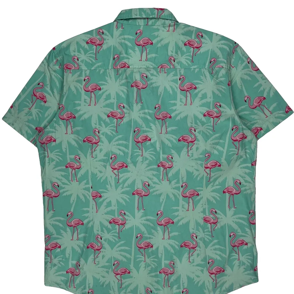 Urban Man Hawaiian Shirt - Large Green Cotton - Image 6