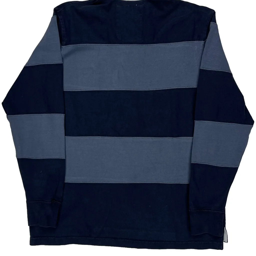 Urban Pipeline Striped Rugby Shirt - Large Blue Cotton - Image 7