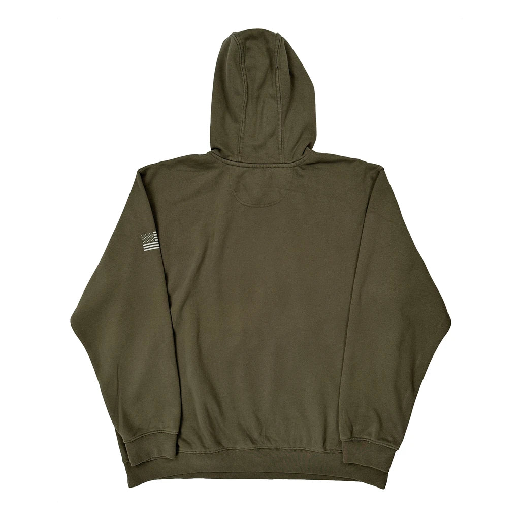 USA Flag Carhartt Hoodie - 2XL Green Cotton - Image 2