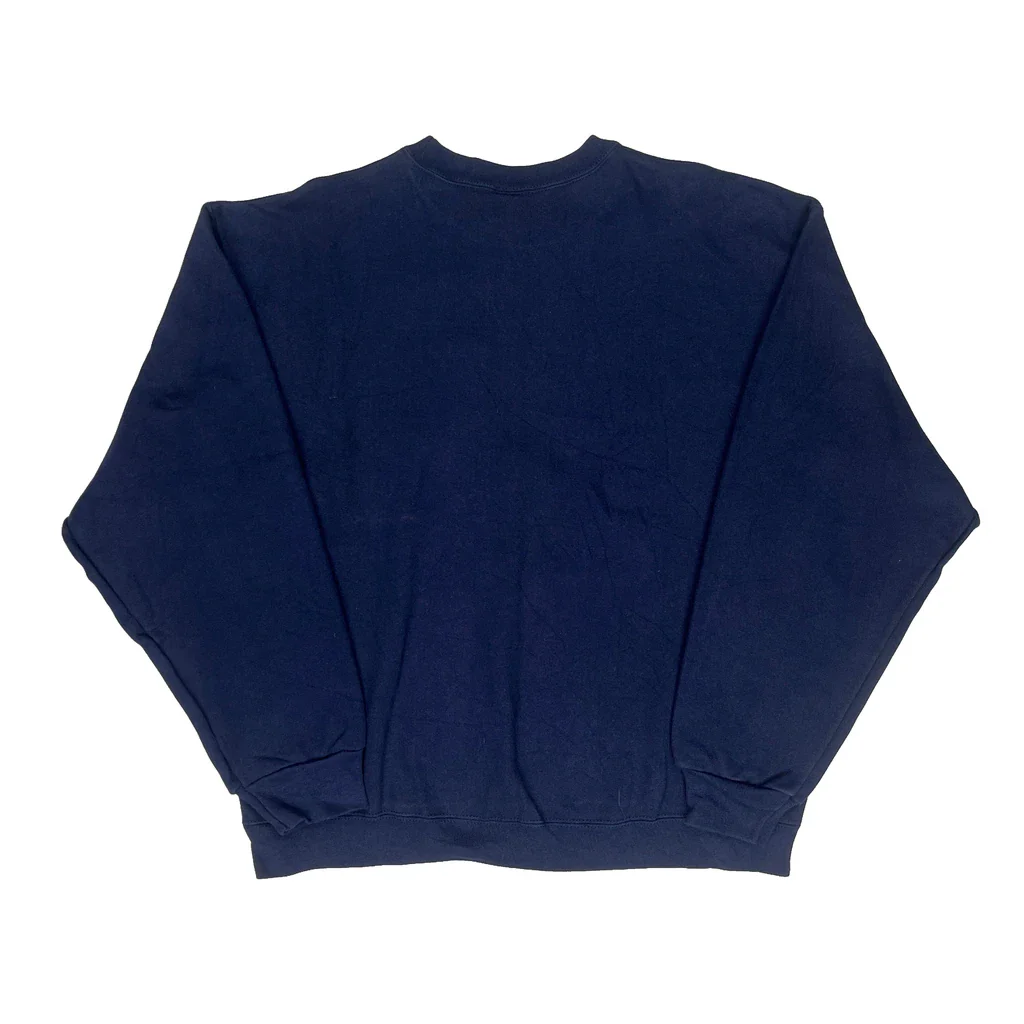 USA Fruit Of The Loom Sweatshirt - Large Navy Cotton Blend - Image 2