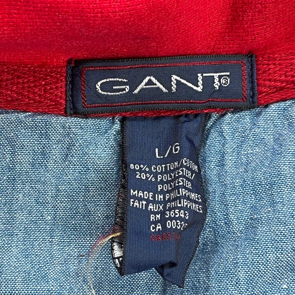 USA Gant 1/4 Zip - Large Red Cotton - Image 3