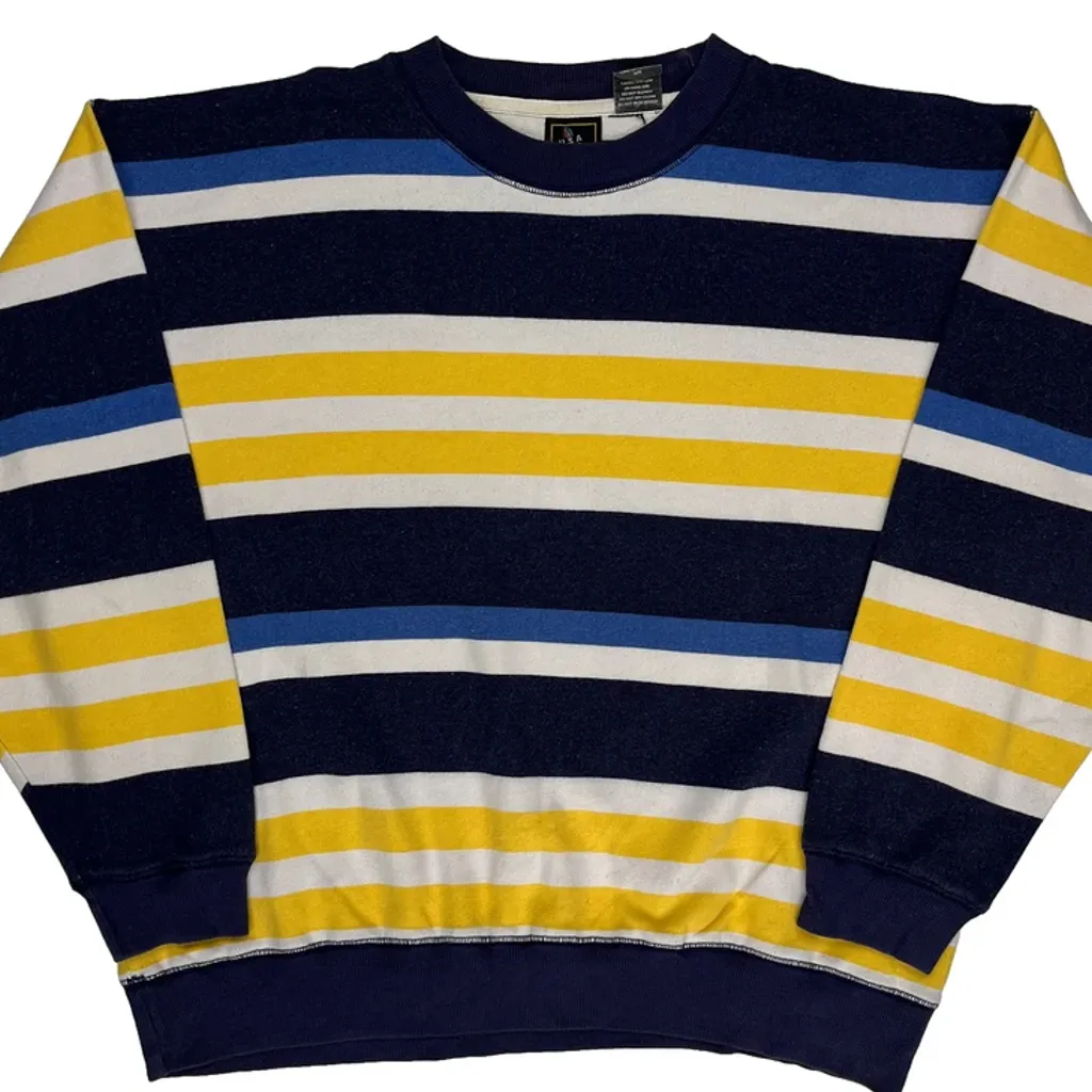 USA Olympics Striped Sweatshirt - Large Multicoloured Cotton Blend - Image 4