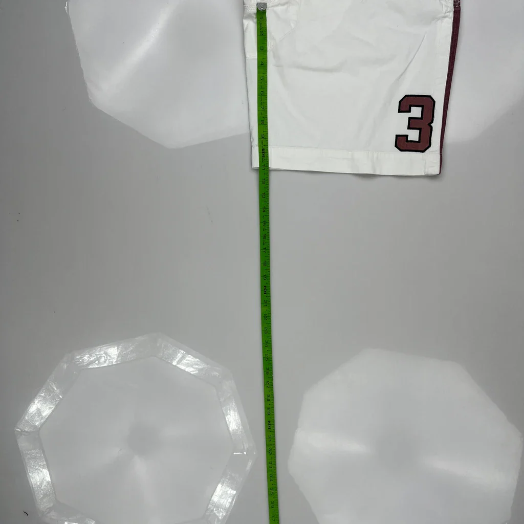 USA Patch Polo By Ralph Lauren Graphic Shorts - 34W 9L White Cotton - Image 5