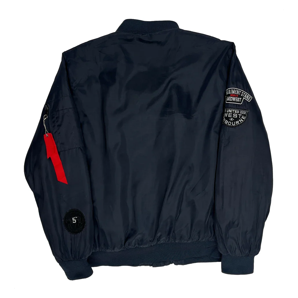 USA Patches Truppa Ma1 Bomber Jacket - XL Black Polyester - Image 2