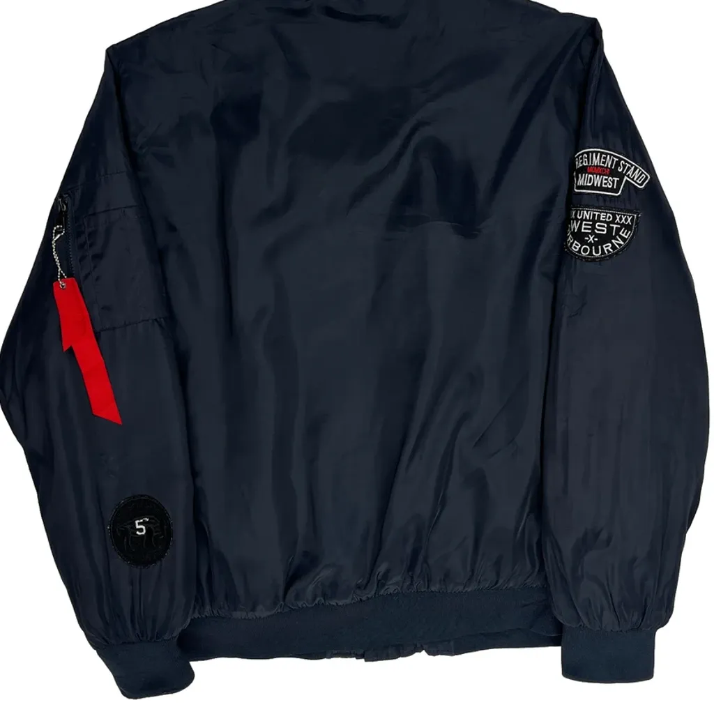 USA Patches Truppa Ma1 Bomber Jacket - XL Black Polyester - Image 6