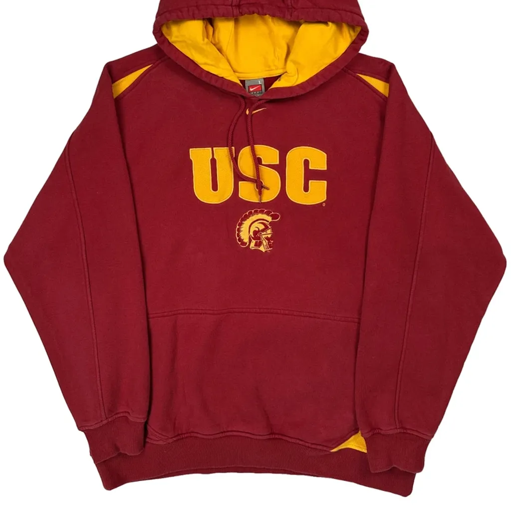 USc Trojans Nike College Hoodie - Large Red Cotton - Image 5