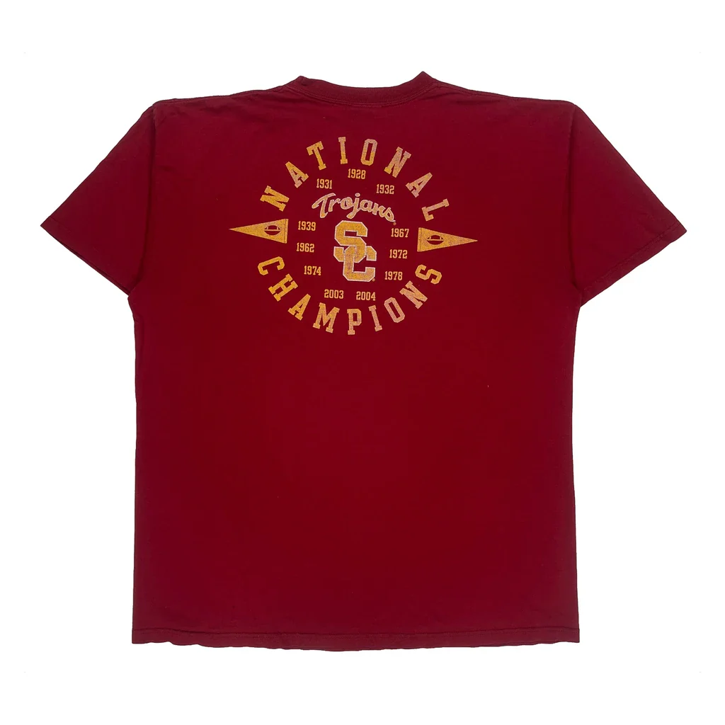 USc Trojans Nike College T-Shirt - XL Red Cotton - Image 2