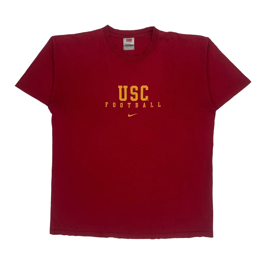 USc Trojans Nike College T-Shirt - XL Red Cotton