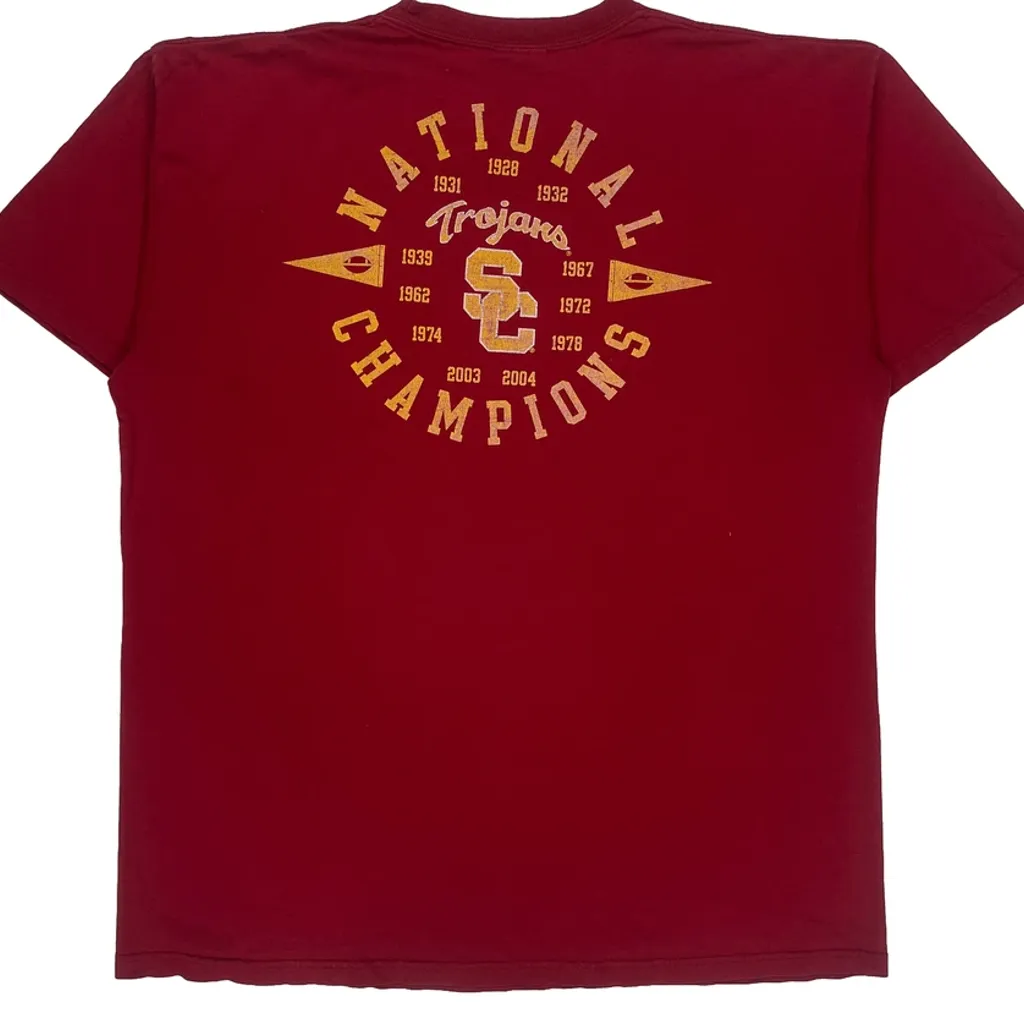 USc Trojans Nike College T-Shirt - XL Red Cotton - Image 6