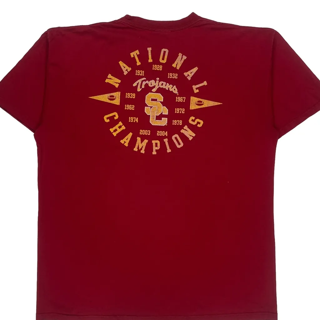 USc Trojans Nike College T-Shirt - XL Red Cotton - Image 7
