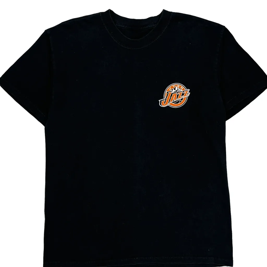 Utah Jazz Harley Davidson Graphic T-Shirt - Medium Black Cotton - Image 5