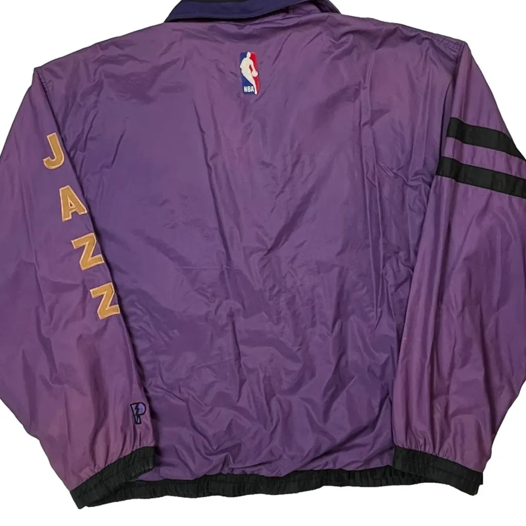 Utah Jazz Pro Player Nba Windbreaker - Large Purple Nylon - Image 7