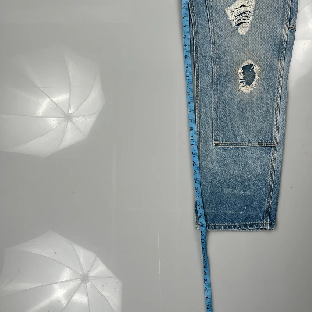 Utility Pockets Carhartt Double Knee Carpenter Jeans - 34W 30L Light Wash Denim - Image 5