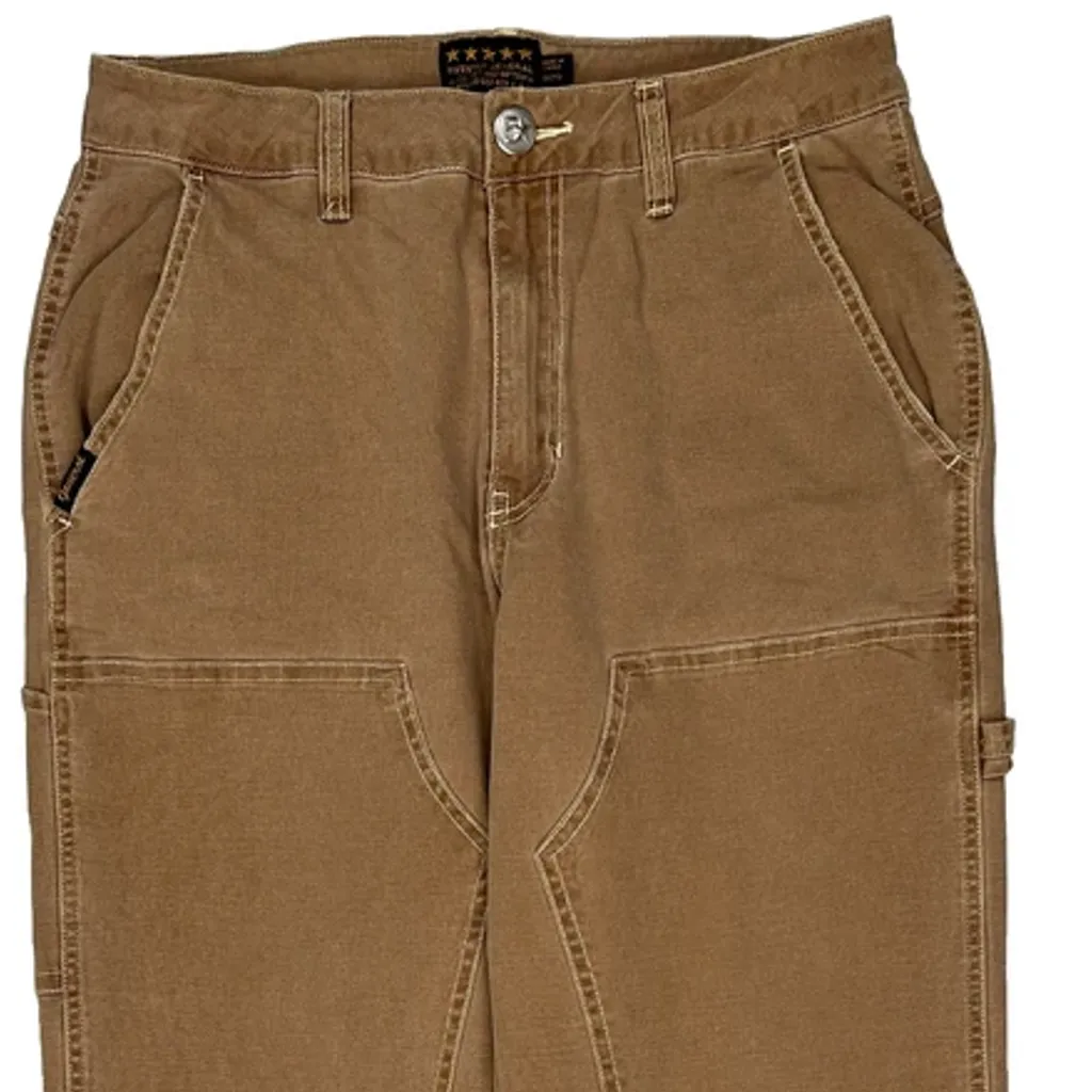 Utility Pockets Fivestar General Double Knee Carpenter Trousers - 29W 29L Brown Cotton - Image 10