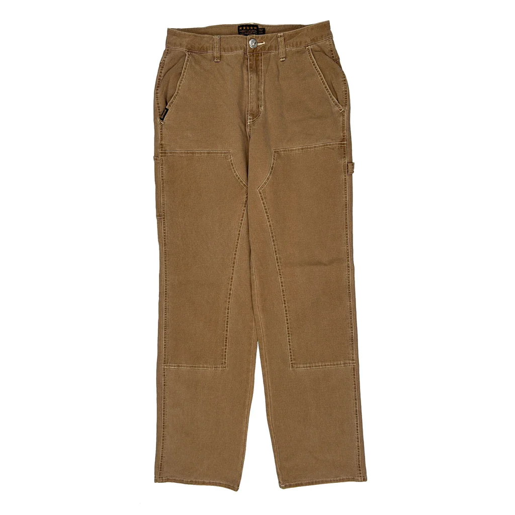 Utility Pockets Fivestar General Double Knee Carpenter Trousers - 29W 29L Brown Cotton - Image 2