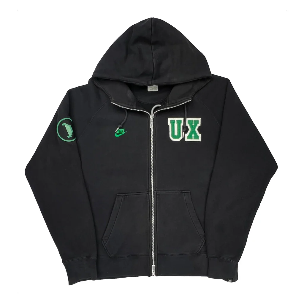 Ux Design Nike Graphic Hoodie - Large Black Cotton